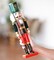 Ornativity Christmas Toy Soldier Nutcracker – Red and Black Wooden Nutcracker Soldier with a Rifle Gun Xmas Themed Holiday Nut Cracker Doll Figure Decorations